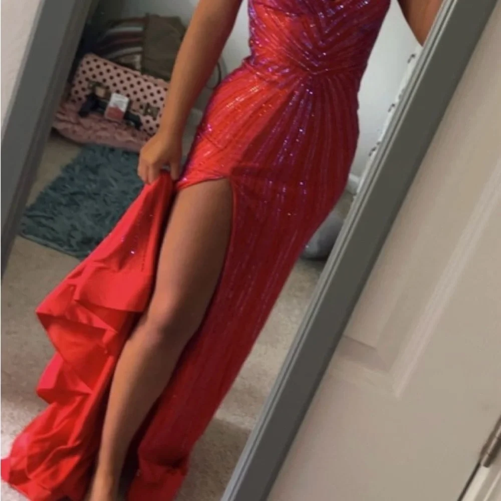 Sherri Hill Red Prom Dress - Picture 1 of 9